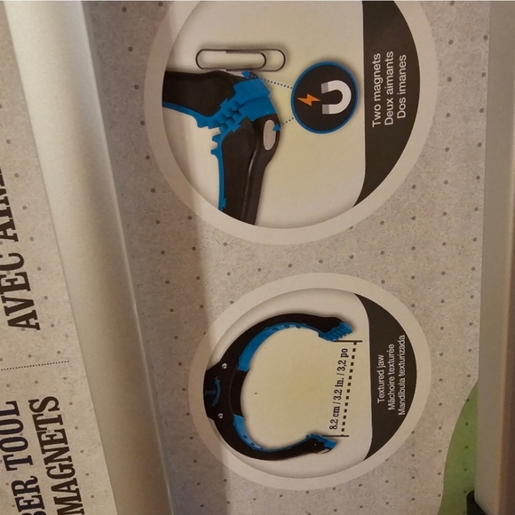 White and Blue Garden Pruning Shears with Curved Handles - Picture 10 of 13